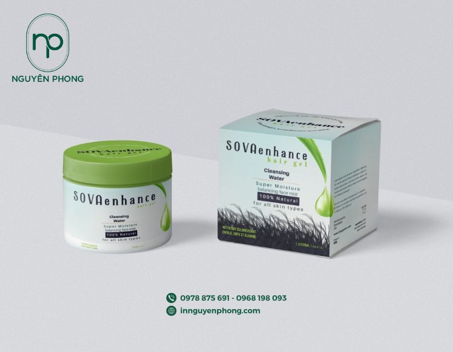 In hộp giấy đựng gel làm tóc giá rẻ